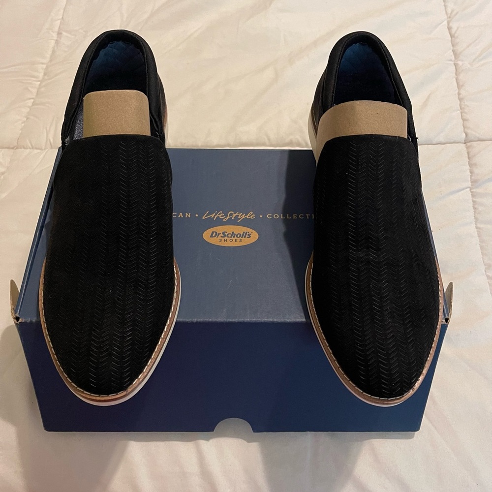 City Slicker Black Loafer Dr Scholl’s Shoes Off White Sole